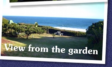 Relax in our beautiful garden overlooking the ocean at Bruni's Bed and Breakfast, Wilderness
